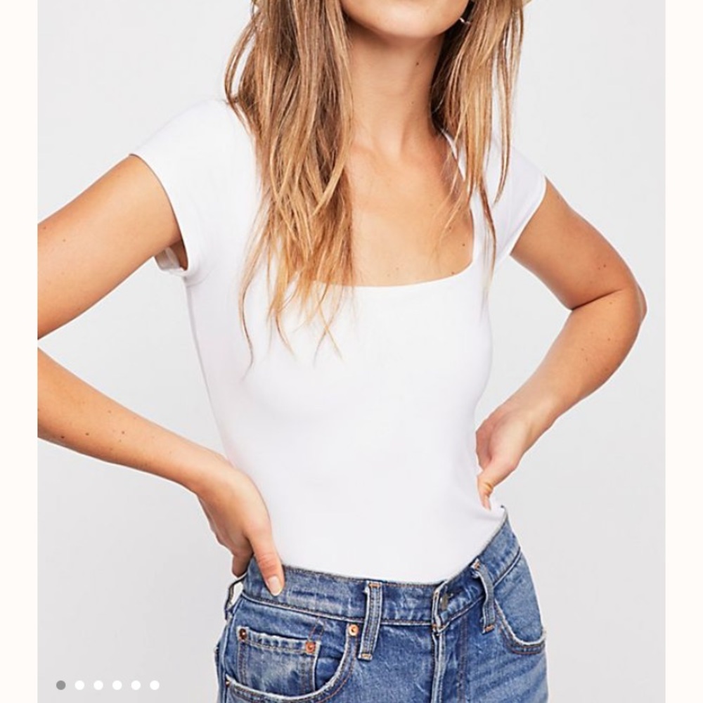 Free People Fair and Square Neck Duo Bodysuit